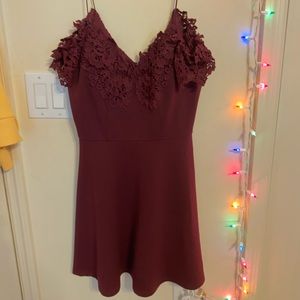 Charlotte Russe maroon dress size small